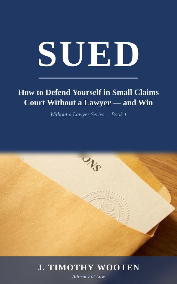 Cover of SUED: How to Defend Yourself in Small Claims Court Without a Lawyer — and Win